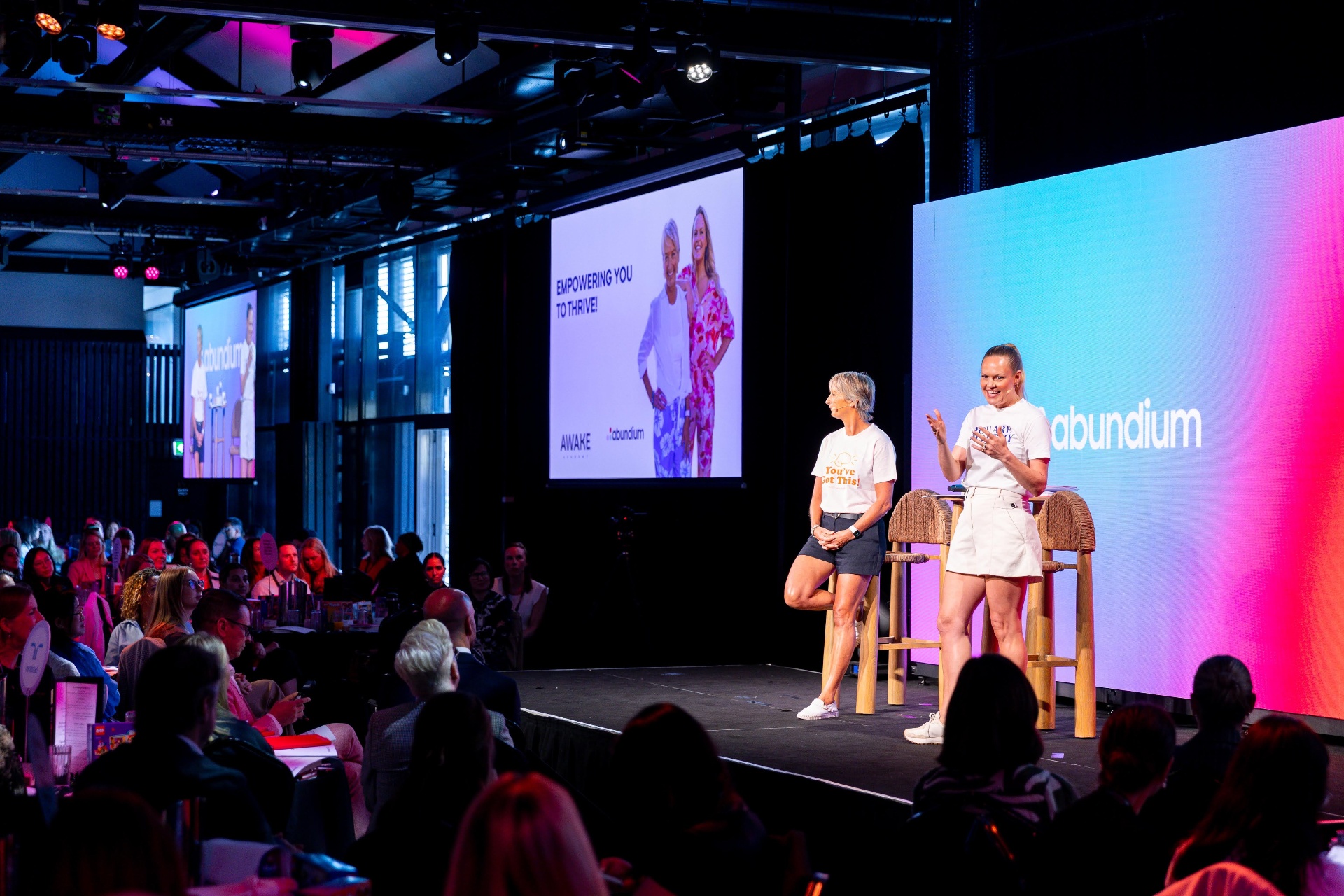 Senior leaders at an Awake keynote